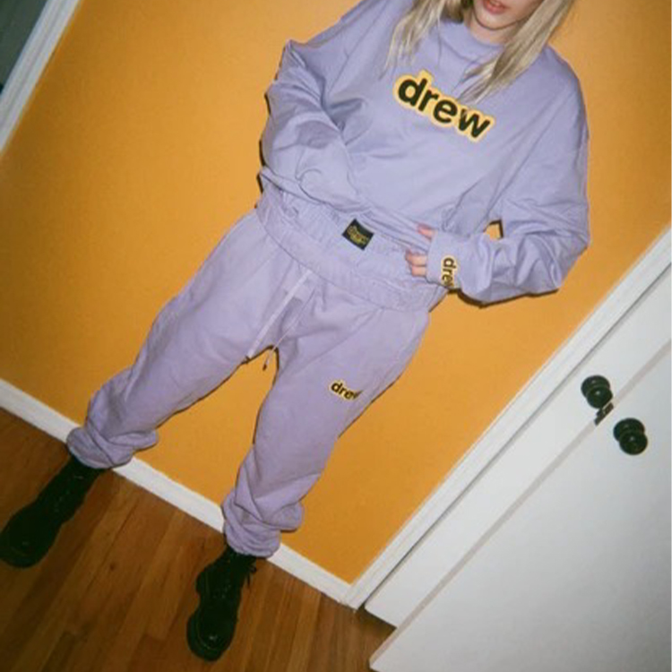 Lookbook Drew House 薰衣草色秘密標誌長袖上衣 男女款 DR-SS20-53