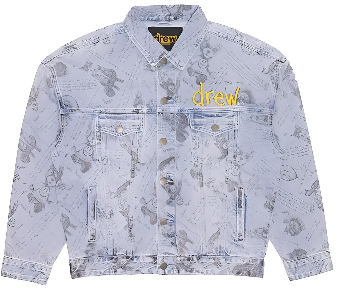 drew-house-letter-logo-bear-trucker-jacket-indigo-denim-blue-dr-fw-21-048