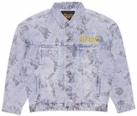 Drew House 字母熊圖標牛仔外套 靛藍藍 DR-FW21-048 Order Drew House 字母熊圖標牛仔外套 靛藍藍 DR-FW21-048