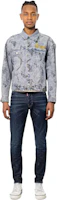 Sizing Drew House Letter Logo Bear Trucker Jacket Indigo Denim Blue DR-FW21-048