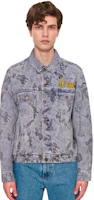 Cheap Drew House Letter Logo Bear Trucker Jacket Indigo Denim Blue DR-FW21-048
