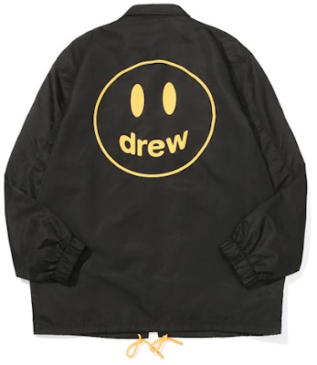 Chaqueta Negra Drew House Logo de Letras Unisex con Cuello. DR-FW21-115 Lookbook Chaqueta Negra Drew House Logo de Letras Unisex con Cuello. DR-FW21-115