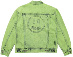 Lookbook Drew House Letter Logo Denim Jacket Green Unisex Casual Style. DR-SS22-300