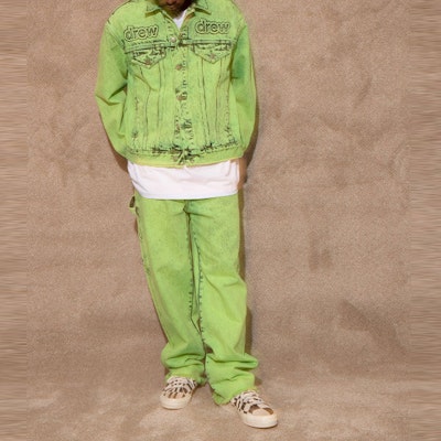 ドリューハウス レターロゴ デニムジャケット グリーン ユニセックス カジュアル. DR-SS22-300 Purchase ドリューハウス レターロゴ デニムジャケット グリーン ユニセックス カジュアル. DR-SS22-300