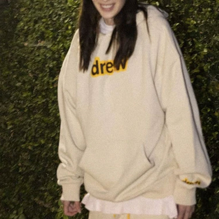 Drew House Letter Logo FW21 Beige Secret Hoodie Unisex Pullover Sweatshirt. DR-FW21-020 圖 8