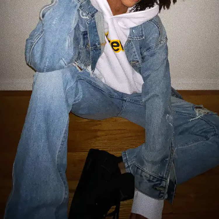 Shop Drew House 字母标志白色男女通用连帽衫 DR-SS20-008