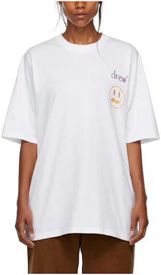 Drew House Letter Logo SS22 Unisex White Crewneck Graphic Tee. DR-SS22-221 Buy Drew House Letter Logo SS22 Unisex White Crewneck Graphic Tee. DR-SS22-221