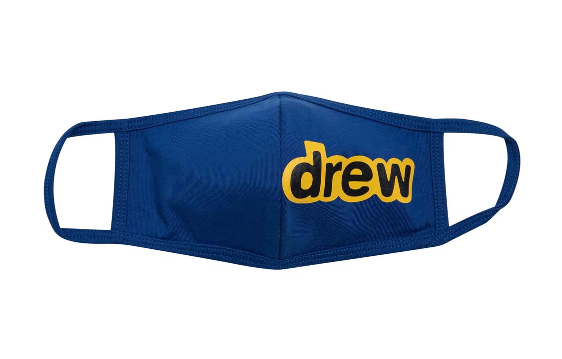 Drew House Letter Print Facemask White/Navy Blue DH-HJ104-SEIN