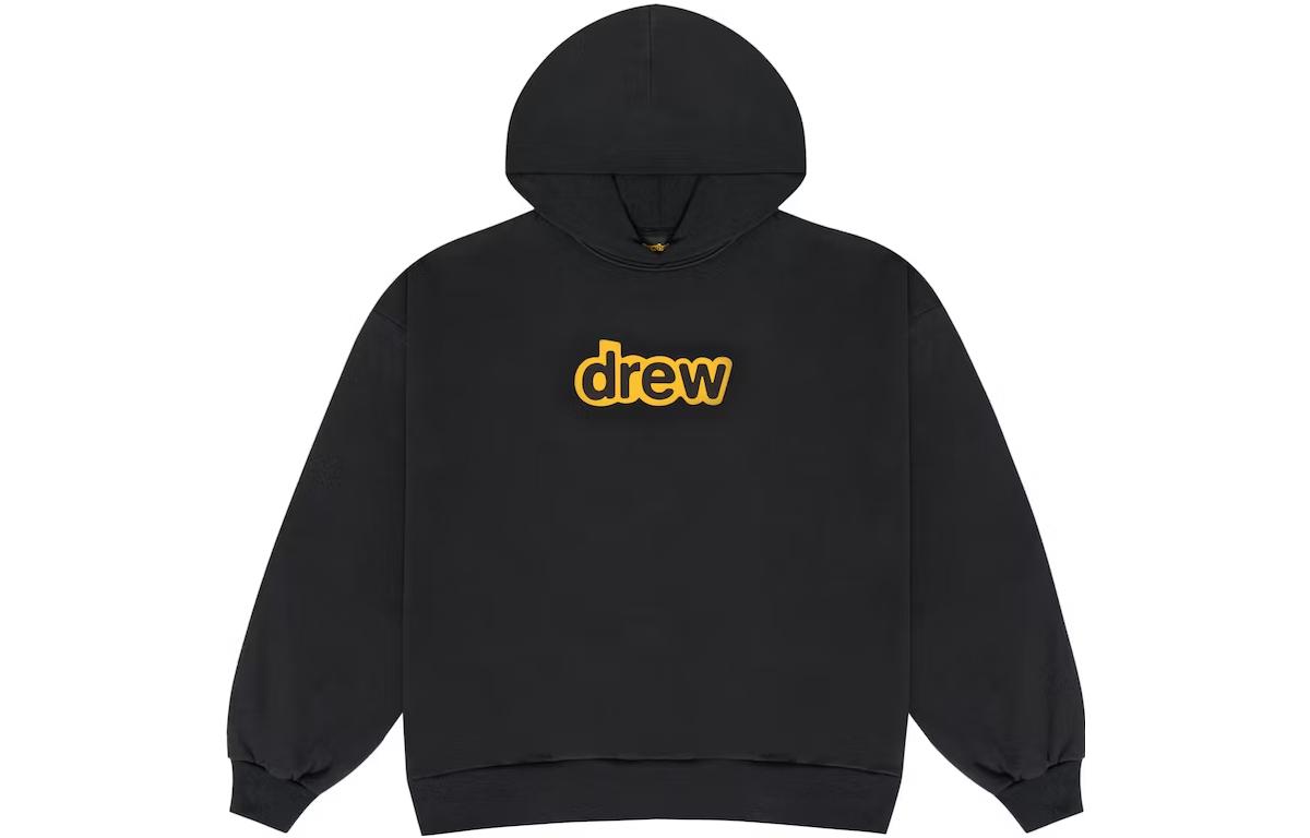 Order Drew House Letter Printed Hoodie Black Pullover Sweatshirt DH-VF31125-SEFB