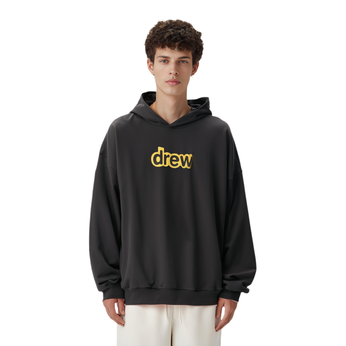 Shop Drew House Letter Printed Hoodie Black Pullover Sweatshirt DH-VF31125-SEFB