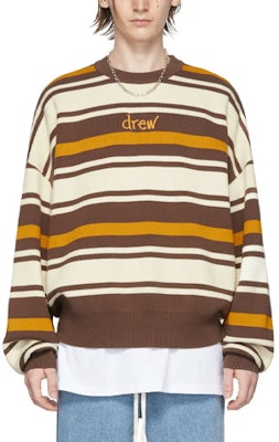 Drew House Logo Jalur Lengan Panjang Baju Rajut Unisex. DR-SS22-173 Buy Drew House Logo Jalur Lengan Panjang Baju Rajut Unisex. DR-SS22-173