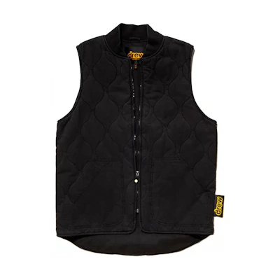 Drew House Logo Embroidered Vest Tank Unisex Black. DR-SS21-58
