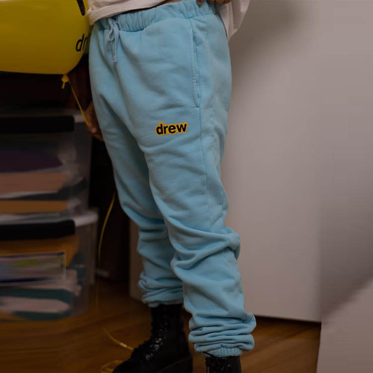 Sizing Drew House 海绵宝宝字母徽标男女同款针织运动长裤 - 海军蓝 DR-SS21-101