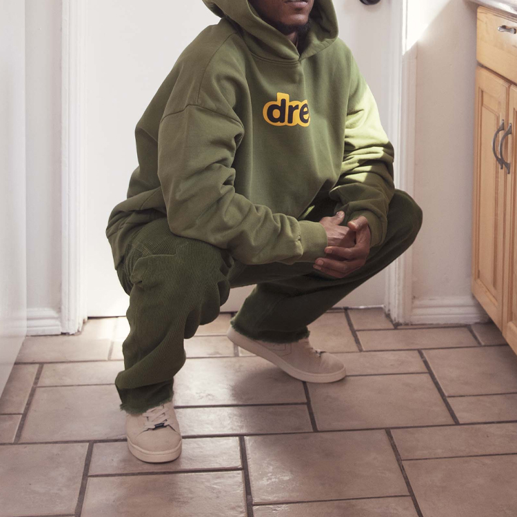 Drew House Logo Secret Hoodie Unisex Green Pullover Fleece for Fall DR-FW20-106 圖 6