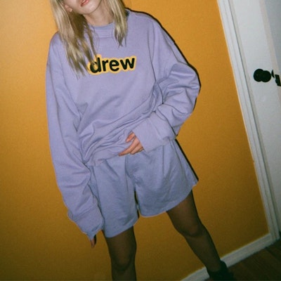 Drew House Logo Sweatshirt Unisex Pullover Ungu Lavender DR-SS20-54 Shop Drew House Logo Sweatshirt Unisex Pullover Ungu Lavender DR-SS20-54