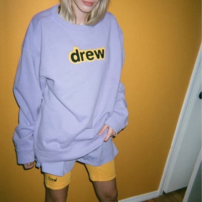 Drew House Logo Sweatshirt Unisex Pullover Ungu Lavender DR-SS20-54 Purchase Drew House Logo Sweatshirt Unisex Pullover Ungu Lavender DR-SS20-54