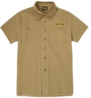 Drew House Logo Series Vintage Embroidered Shirt Unisex Dark Brown DR-SS20-82 Drew House Logo Series Vintage Embroidered Shirt Unisex Dark Brown DR-SS20-82