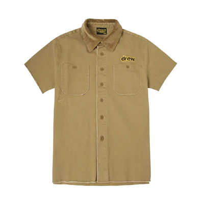 Drew House Logo Series Vintage Embroidered Shirt Unisex Dark Brown DR-SS20-82