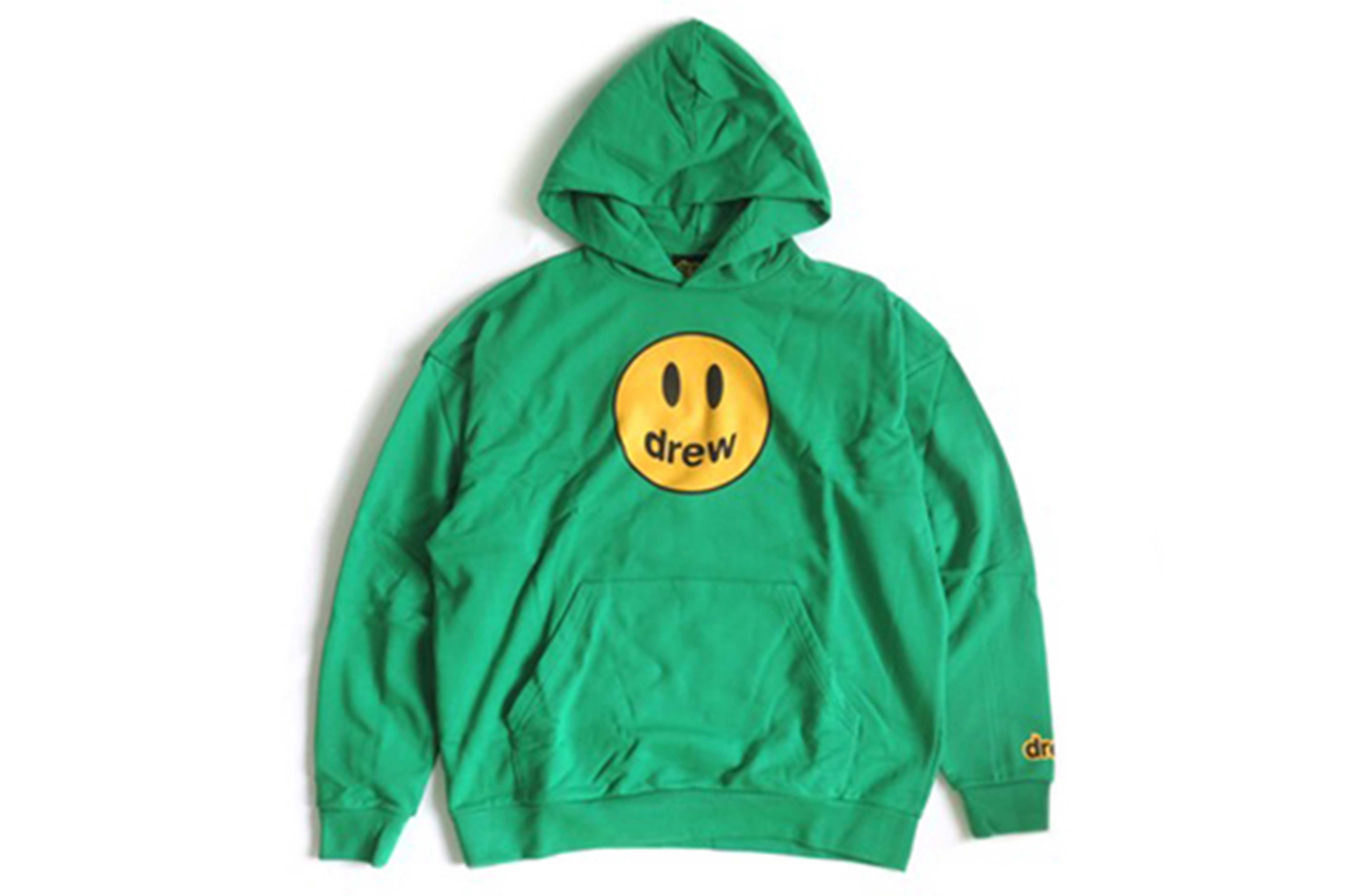 Drew House Logo Smiley Face Unisex Green Fleece Hoodie DR1088
