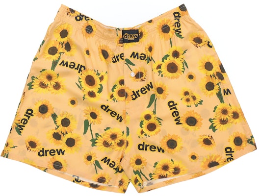 Drew House SS21 向日葵印花宽松版男女同款短裤 黄色. DR-SS21-80 Order Drew House SS21 向日葵印花宽松版男女同款短裤 黄色. DR-SS21-80