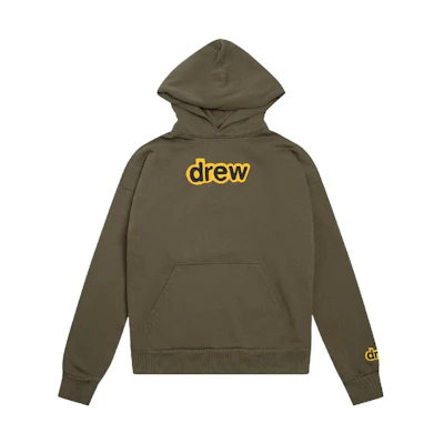Drew House Logo SS22 Secret Hoodie Midnight Olive Pullover Unisex Fleece DR-SS22-208