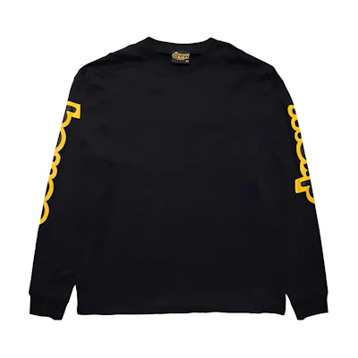 Drew House LS Hug Tee Black Large Logo Print Oversized Long-Sleeve Shirt Unisex. DR-FW21-079