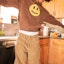 Details for Drew House Mascot Deconstructed Hoodie Brown Unisex Smiley Pullover Sweater. DR-SS22-152