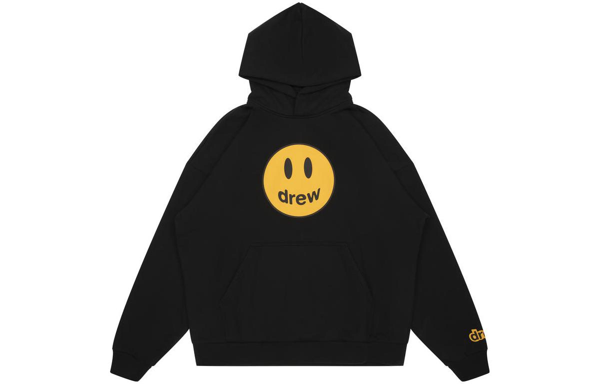Drew House Mascot Hoodie - Black Smiley Face Pullover Unisex Sweatshirt DW-FW22-1221-02