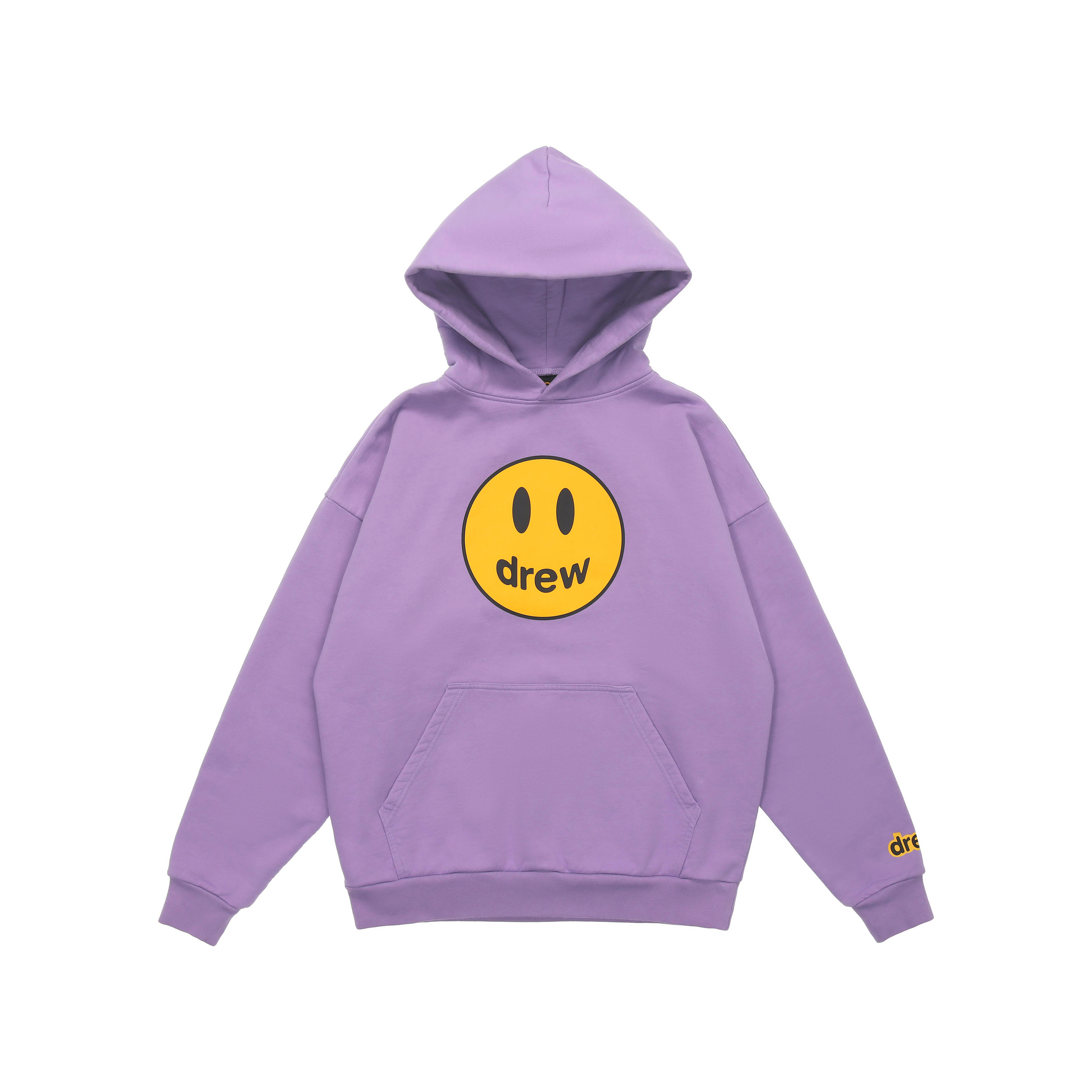 Drew House Mascot Hoodie - Lavender Smiley Logo Unisex Pullover Fleece. DR-FW21-041