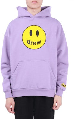 Drew House 拉文德微笑標誌連帽衫 - 中性羊毛套頭衫。 DR-FW21-041 Shop Drew House 拉文德微笑標誌連帽衫 - 中性羊毛套頭衫。 DR-FW21-041