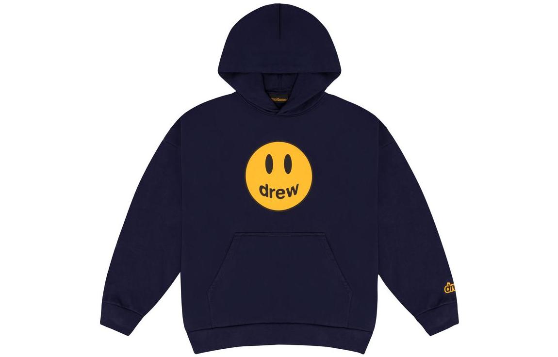 Buy Drew House Mascot Hoodie Dark Navy - Smiley Print Pullover Unisex. DW-FW22-1221-01