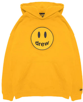 Drew House Mascot Hoodie Smiley Logo Golden Yellow Unisex Fleece Pullover DR-FW21-092 Order Drew House Mascot Hoodie Smiley Logo Golden Yellow Unisex Fleece Pullover DR-FW21-092