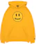 Order Drew House Mascot Hoodie Smiley Logo Golden Yellow Unisex Fleece Pullover DR-FW21-092