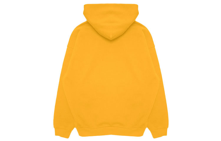 Lookbook Drew House Mascot Hoodie Smiley Logo Golden Yellow Unisex Fleece Pullover DR-FW21-092
