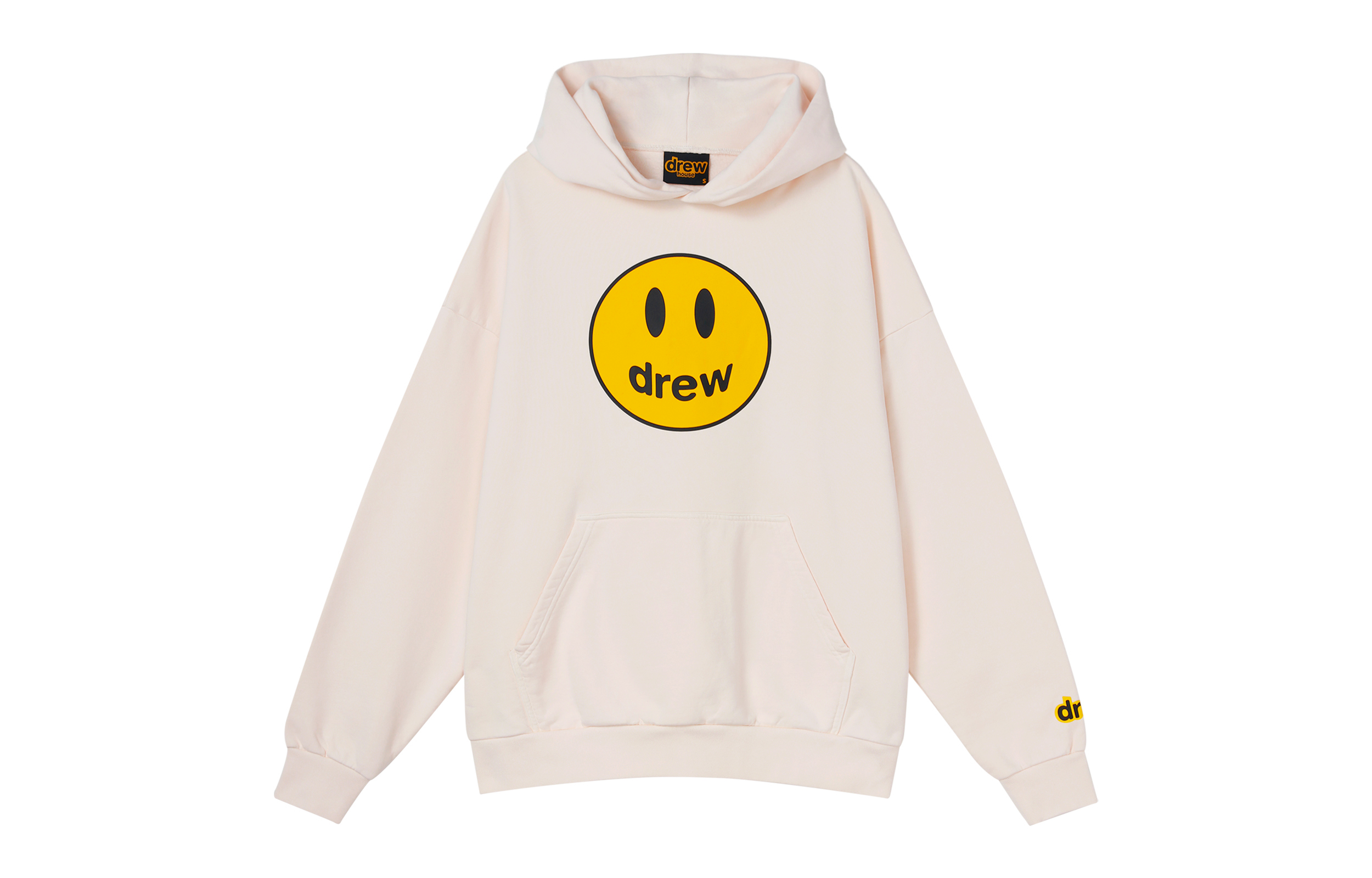 Drew House Mascot Logo Smiley Hoodie - Unisex Fleece Pullover Cream. DR-FW21-040 圖 2