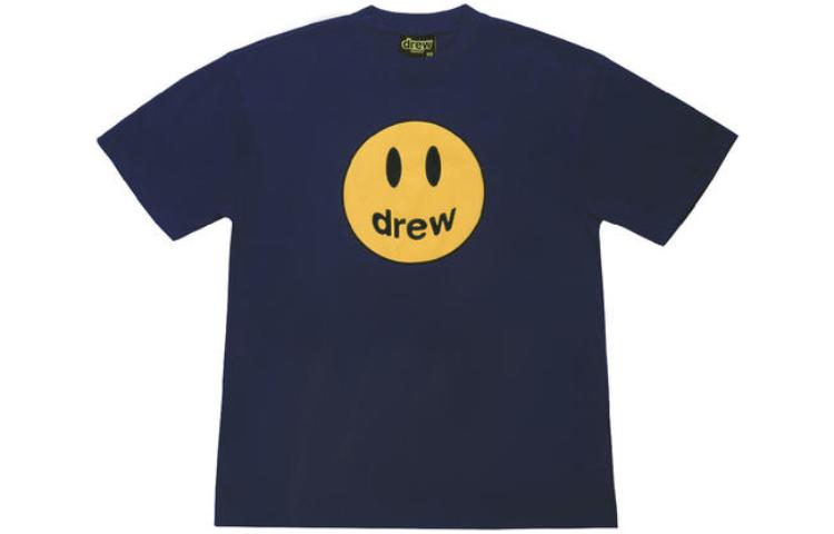 Drew House Mascot Navy Smiley Face Unisex T-Shirt Navy Blue DH-HJ2121