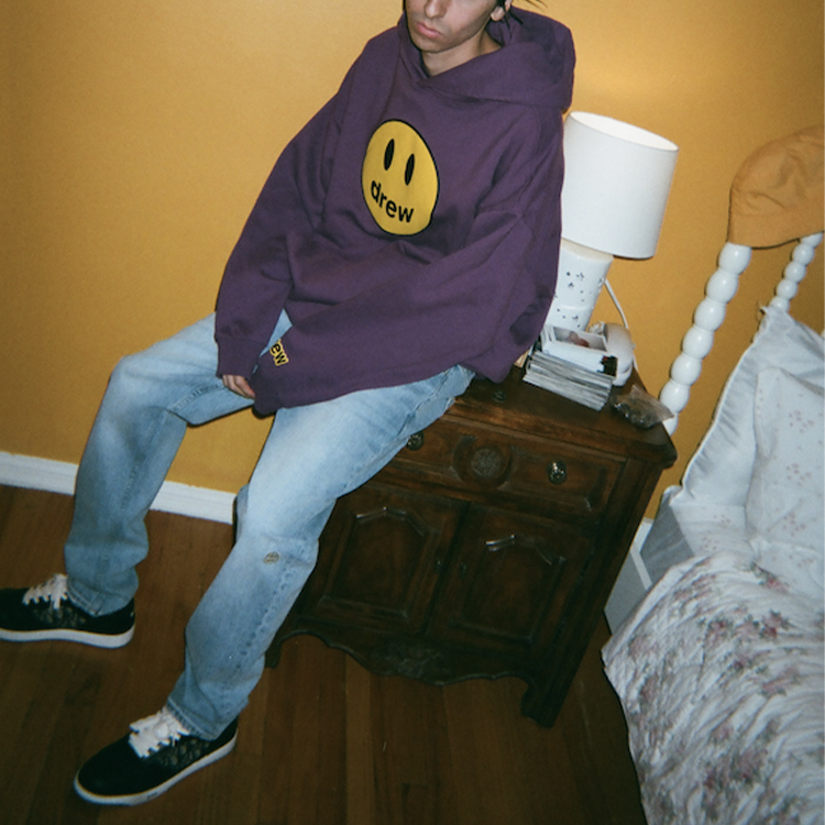 Cheap Drew House Mascot Smile Hoodie Unisex Ungu DR-FW20-91