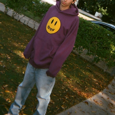 Drew House Mascot Smile Hoodie Unisex Ungu DR-FW20-91 1