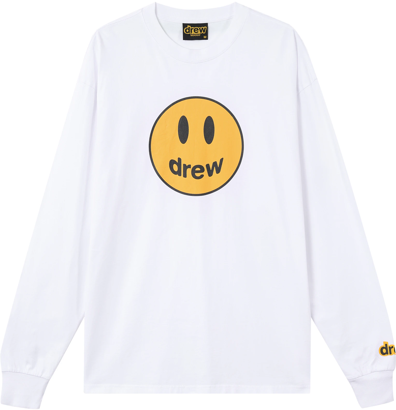 drew-house-mascot-smile-series-unisex-loose-crewneck-white-long-sleeve-tee-dr-1083
