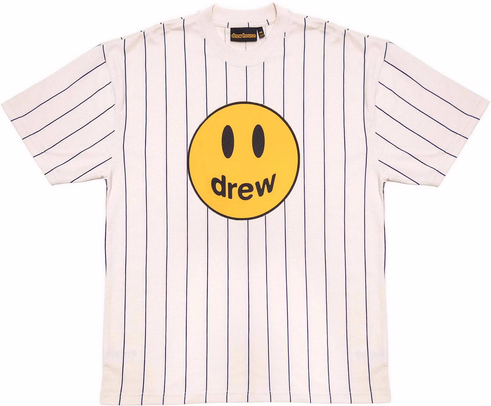drew-house-mascot-smiley-logo-pinstripe-tee-white-unisex-short-sleeve-shirt-dr-ss-22-680