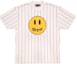 Buy Drew House Mascot Smiley Logo Pinstripe Tee Putih Unisex Baju Lengan Pendek. DR-SS22-680