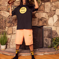 Shop Drew House Mascot Smiley Unisex Black T-Shirt DR-FW20-93