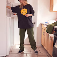 Details for Drew House Mascot Smiley Unisex Black T-Shirt DR-FW20-93