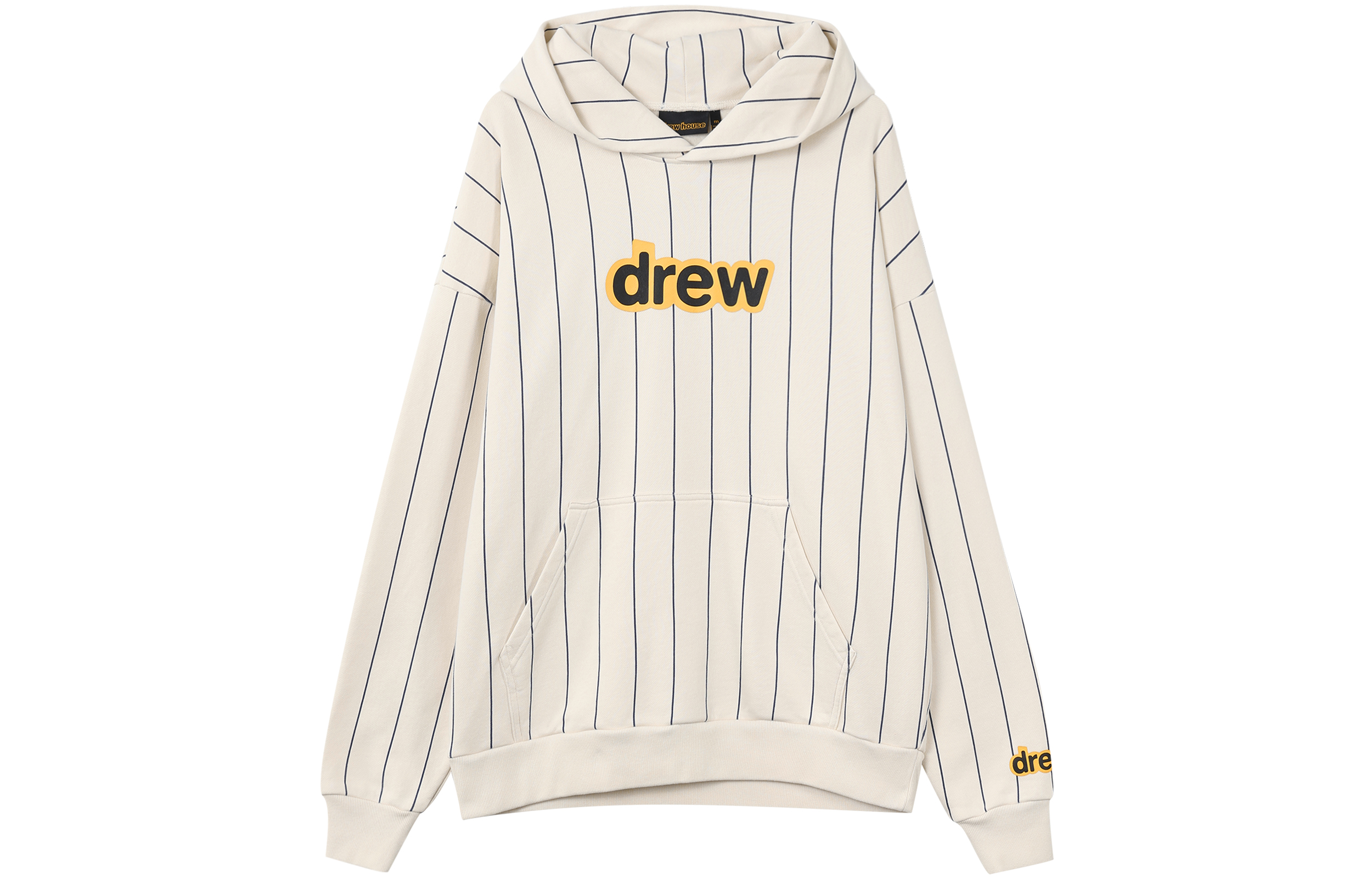 Drew House Navy Pinstripe Hoodie Hummingbirds Logo Pullover Cream 秋冬卫衣 DR-SS22-400