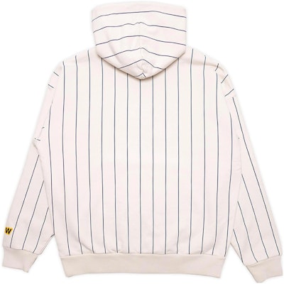 Sudadera con capucha Drew House Smiley a rayas azul marino y blanca. DR-SS22-237 Lookbook Sudadera con capucha Drew House Smiley a rayas azul marino y blanca. DR-SS22-237