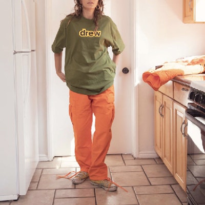 Drew House Kaos Santai Unisex Logo Hijau Zaitun DR-FW20-197 Shop Drew House Kaos Santai Unisex Logo Hijau Zaitun DR-FW20-197