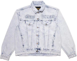 Order Drew House Oversized Trucker Jacket Painted Indigo Unisex Light Blue Denim Jacket. DR-SS22-490