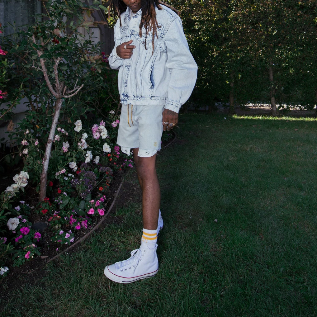 Sizing Drew House 寬版牛仔外套 彩繪靛藍 男女款 淺藍色丹寧外套 DR-SS22-490