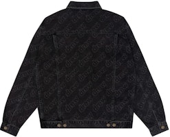 Lookbook Drew House Oversized Trucker Jacket Secret Black Unisex Monogram Denim Jacket. DR-FW22-524