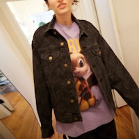 Purchase Drew House Oversized Trucker Jacket Secret Black Unisex Monogram Denim Jacket. DR-FW22-524
